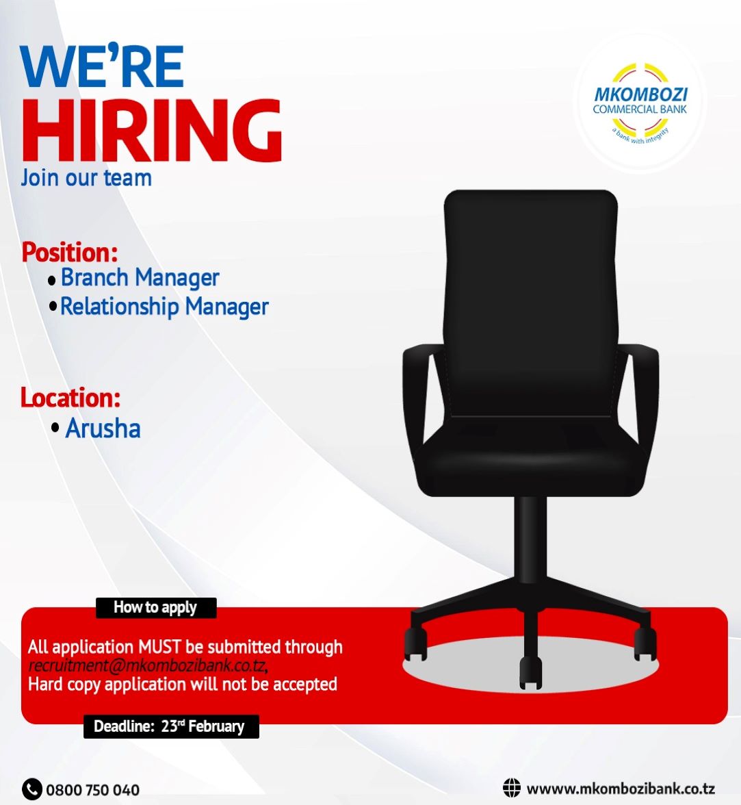 Vacancy - Branch manager & Relationship  Manager